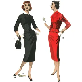 1950s Pattern, Skirt & Top, Two Piece Dress - Bust 34” (86cm)