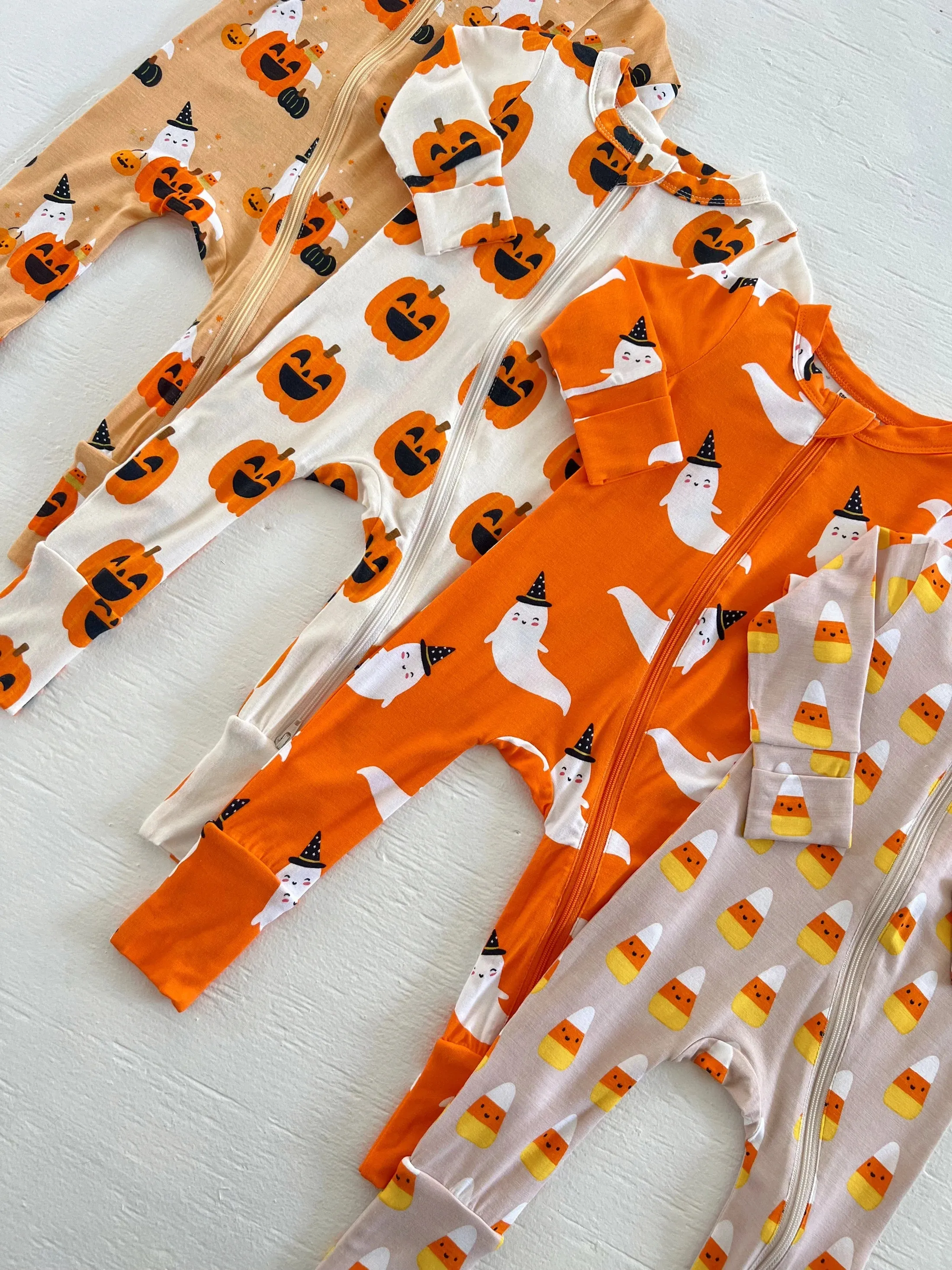 2-Way Convertible Zip Romper | Halloween Cluster