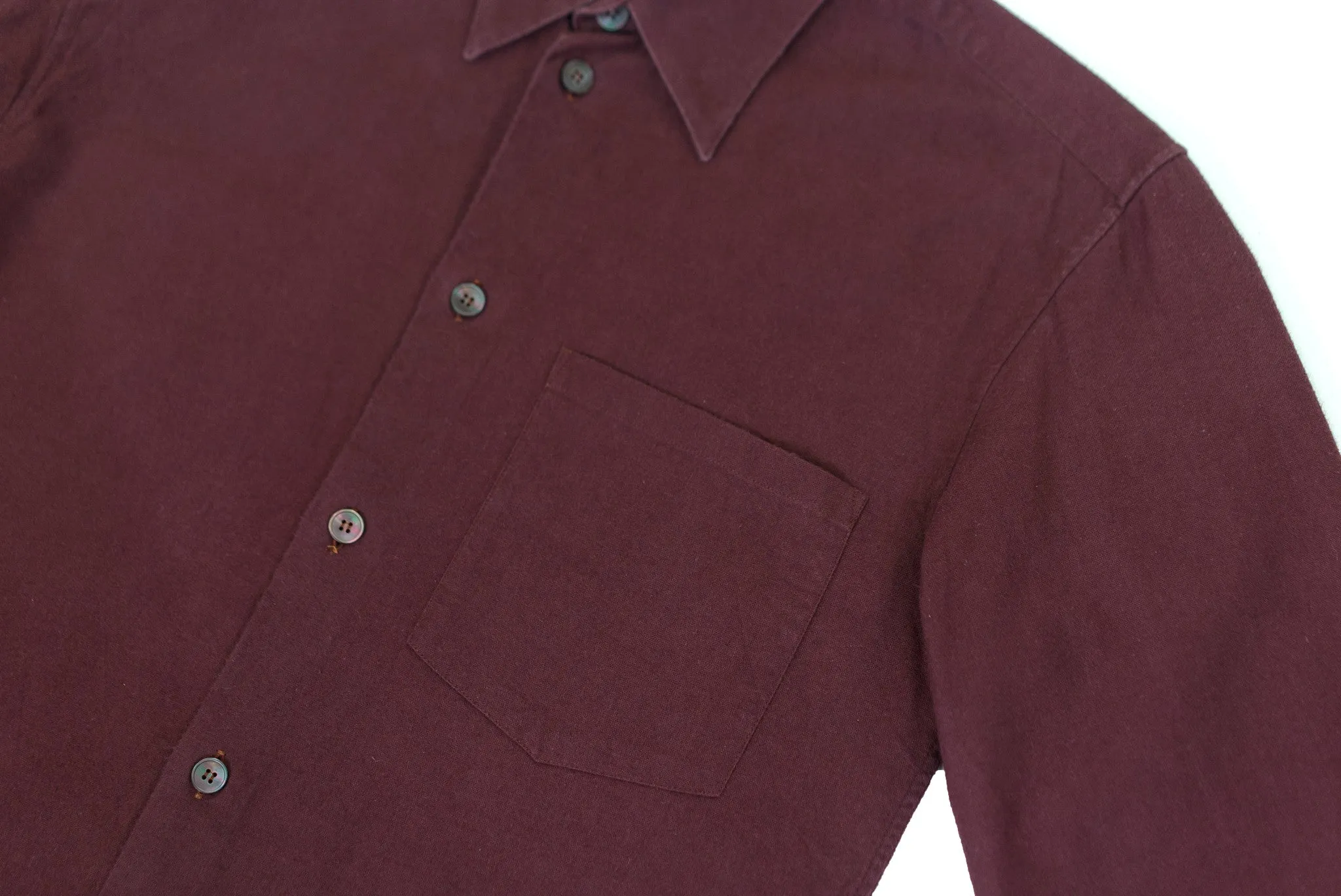 2003 Brushed Cotton Classic Shirt with Bondage Elbow Strap (Burgundy)