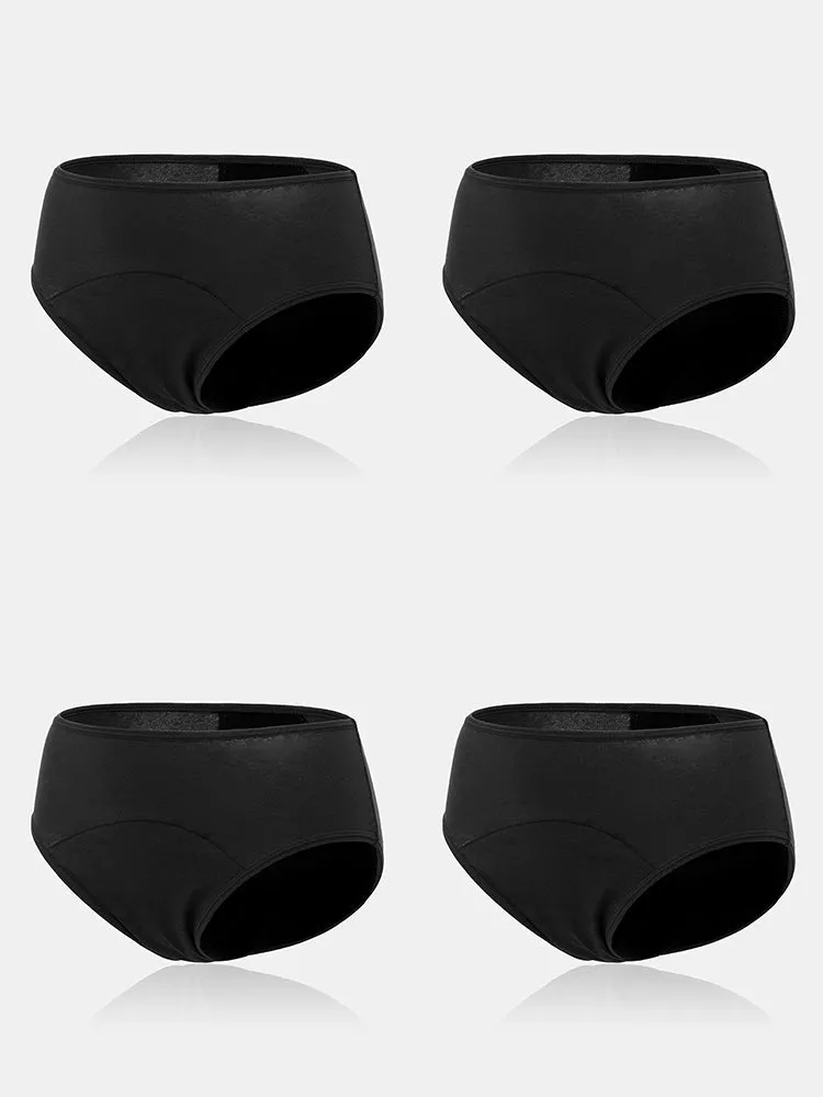 4-Pack Women's Seamless Low Waist Period Panties