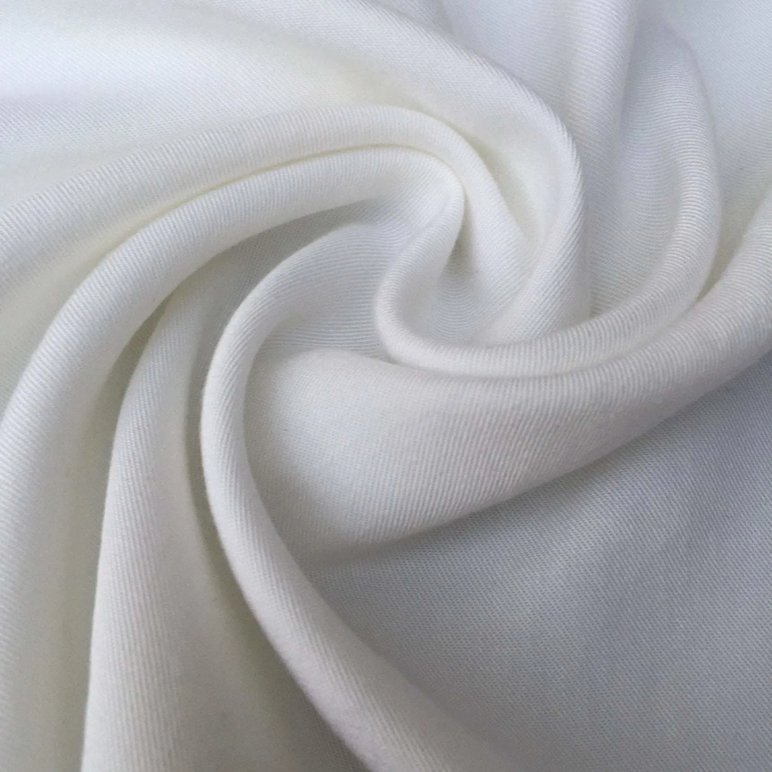 60" Winter White 100% Lyocell Tencel Gabardine Twill Medium Woven Fabric By Yard