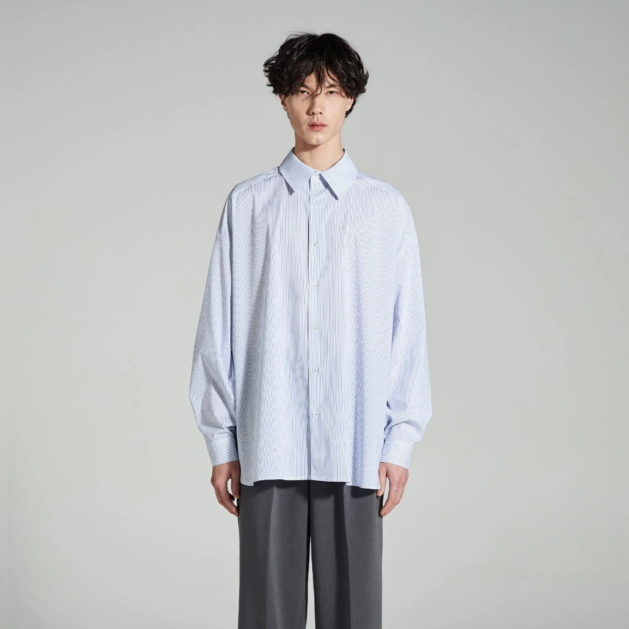 ADD Cutout Stripe Avantgarde Shirt White