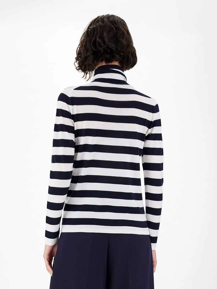 Adelio Wool Striped Turtleneck