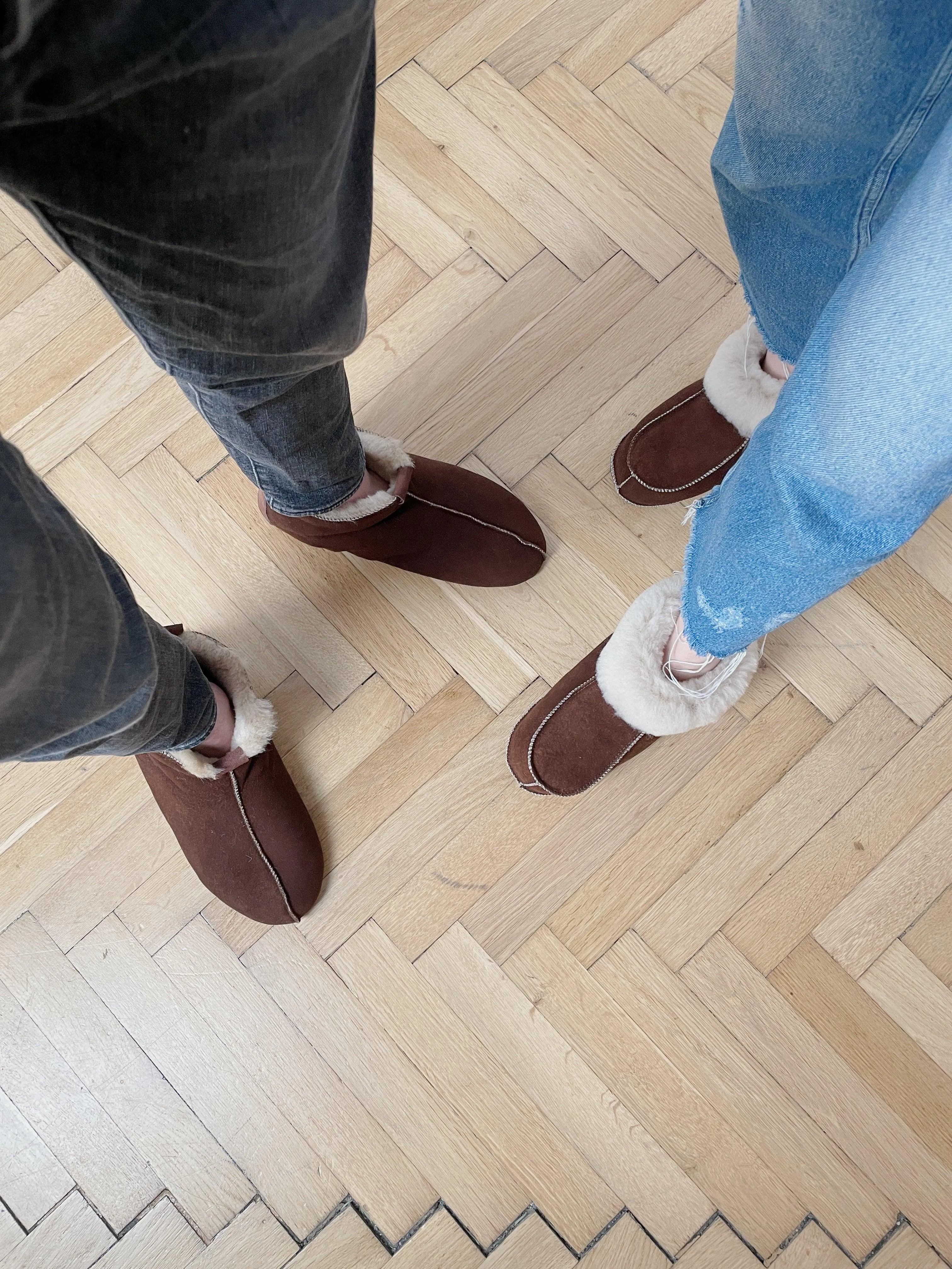 Adult Natural Sheepskin Boots - Brown