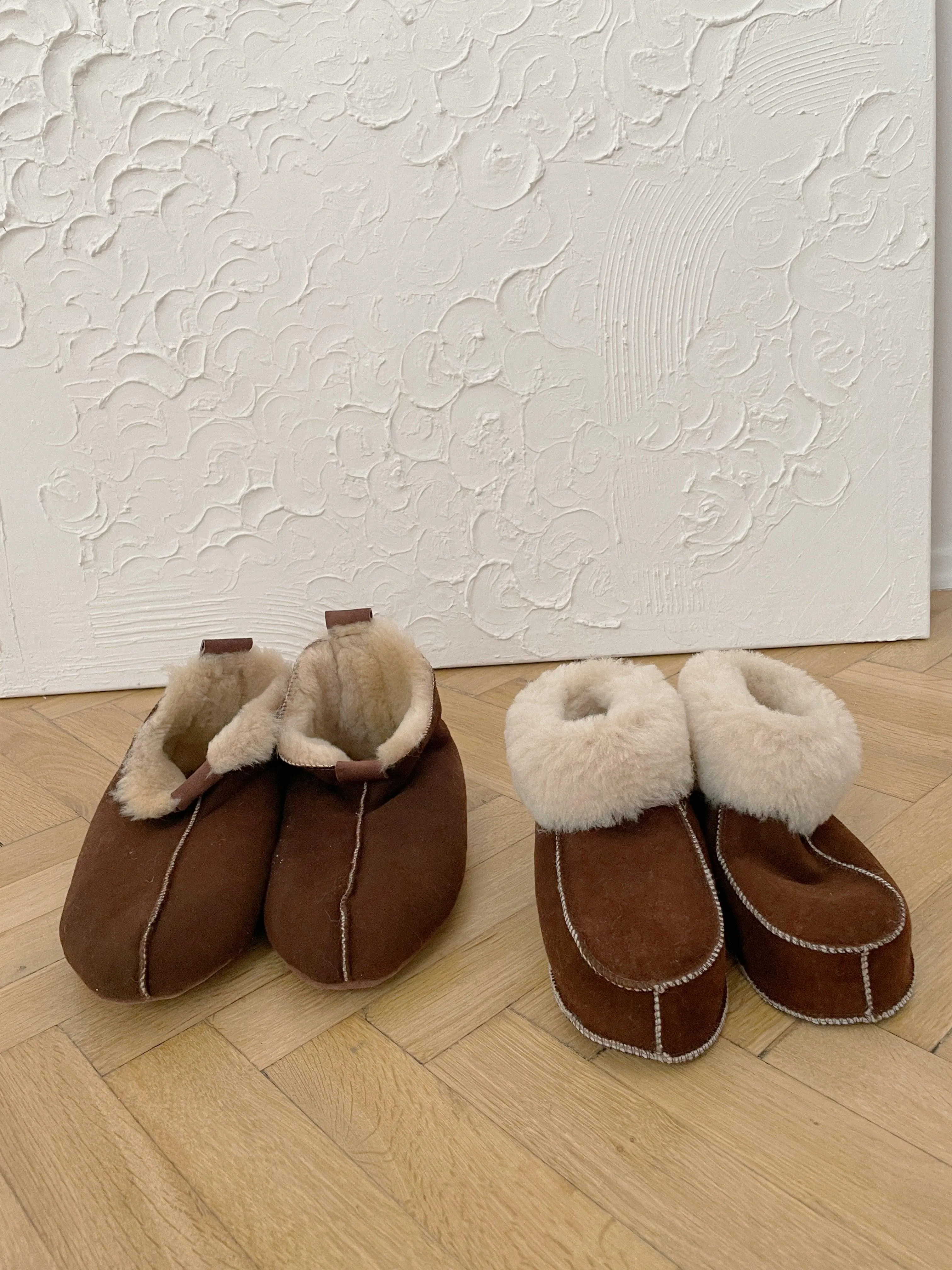 Adult Natural Sheepskin Boots - Brown