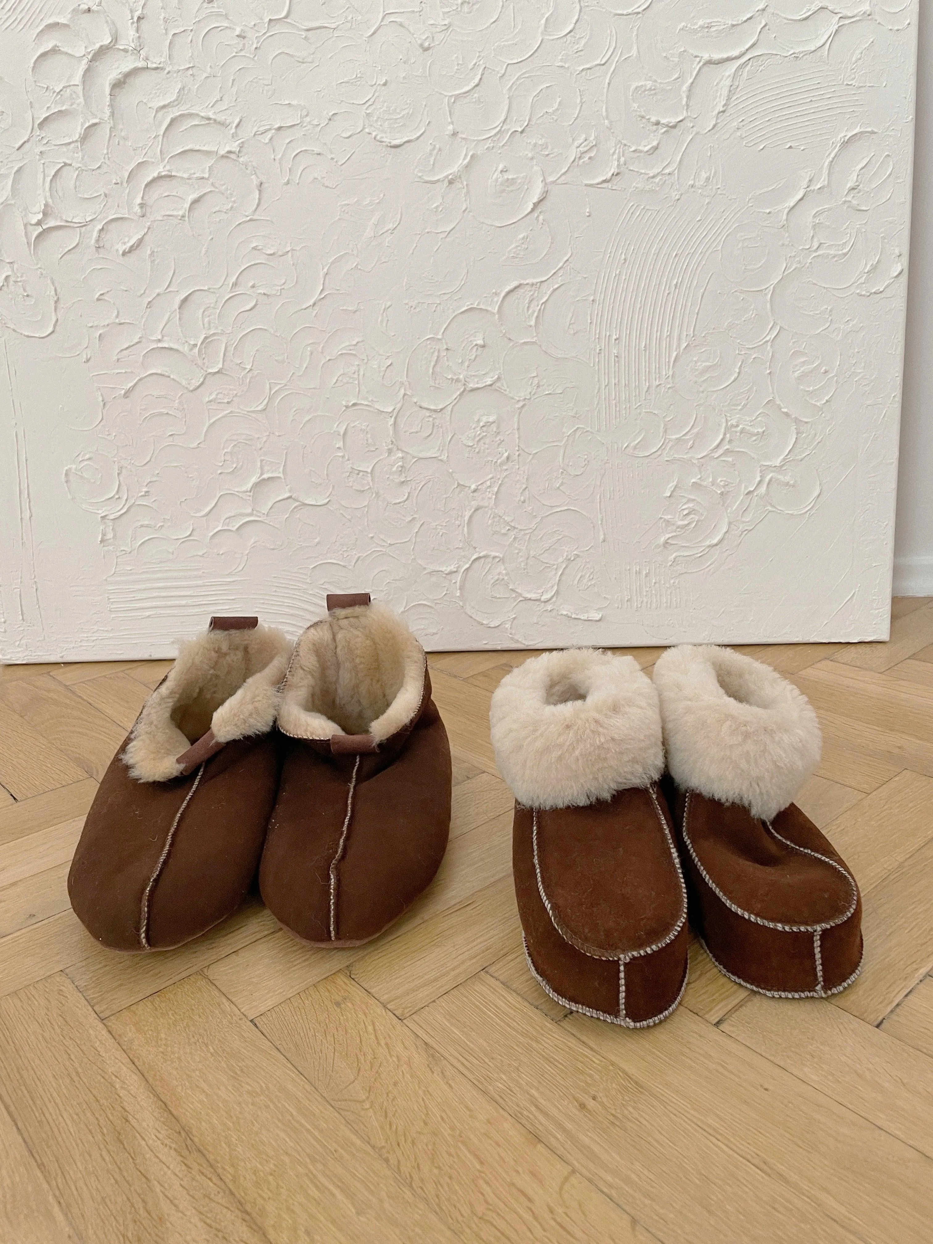 Adult Natural Sheepskin Boots - Brown