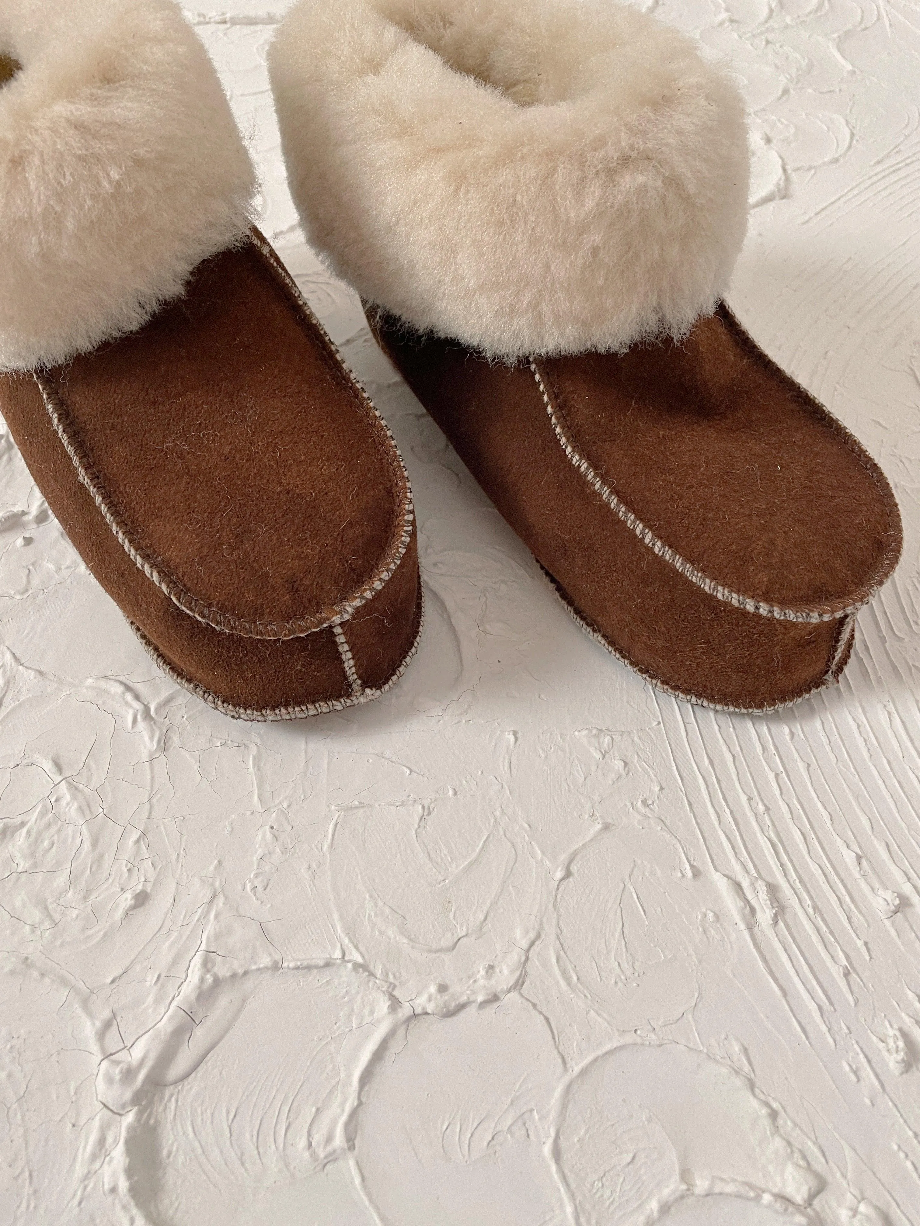 Adult Natural Sheepskin Boots - Brown