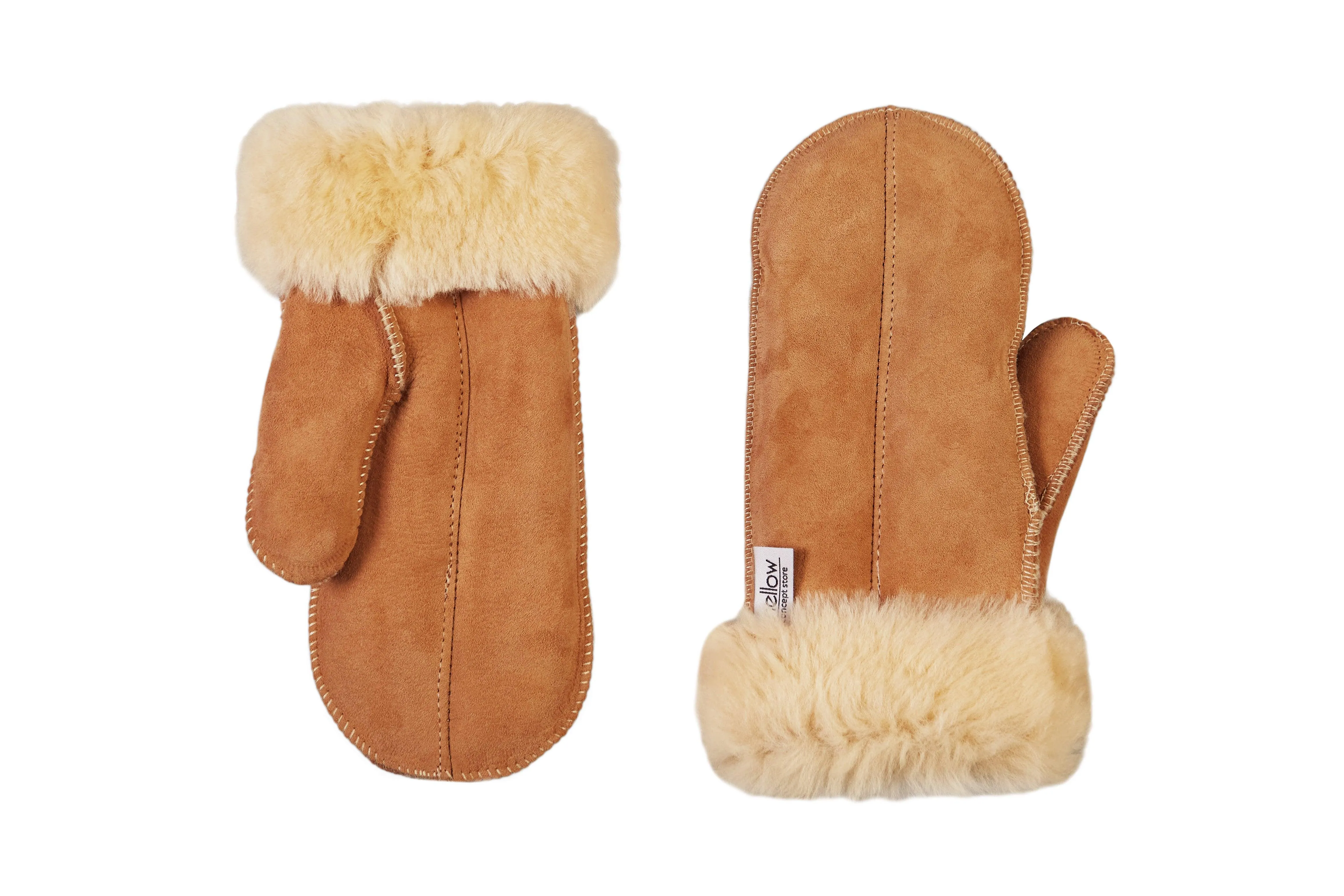 Adult Natural Sheepskin Gloves - Beige