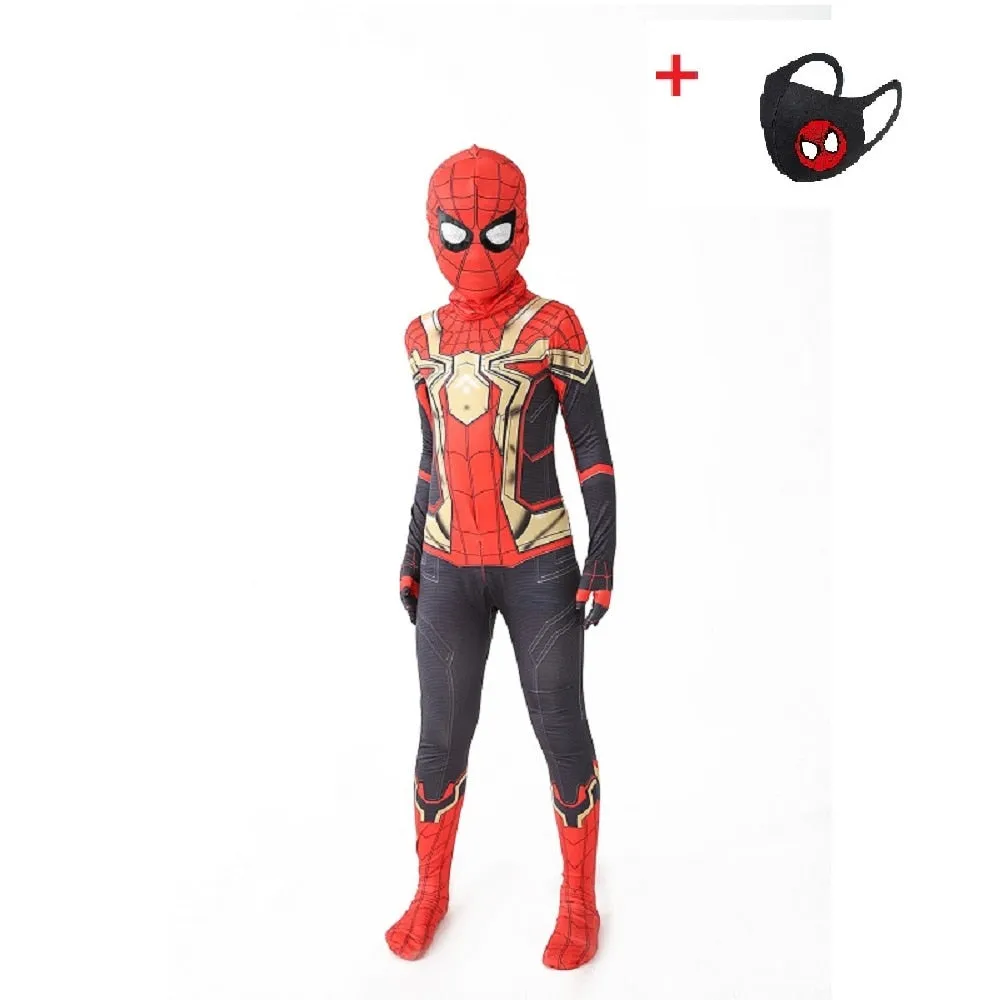 Adult/Kids Spiderman Superhero Costume Bodysuits