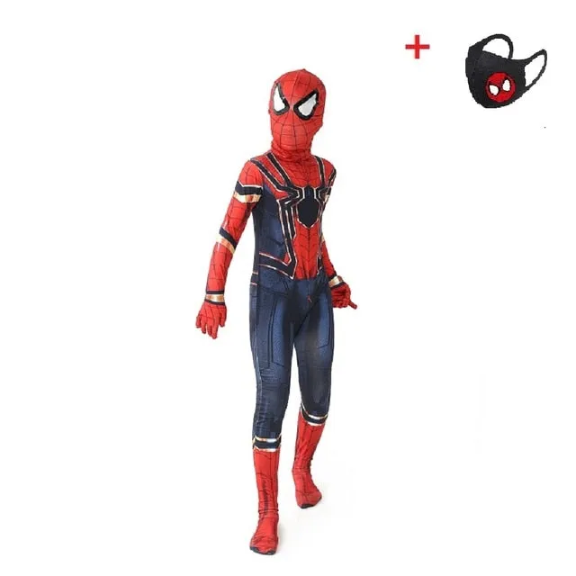 Adult/Kids Spiderman Superhero Costume Bodysuits