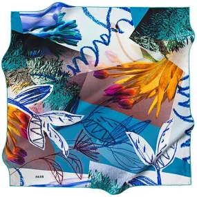 Aker Avant Garde Silk Scarf - Oceanic