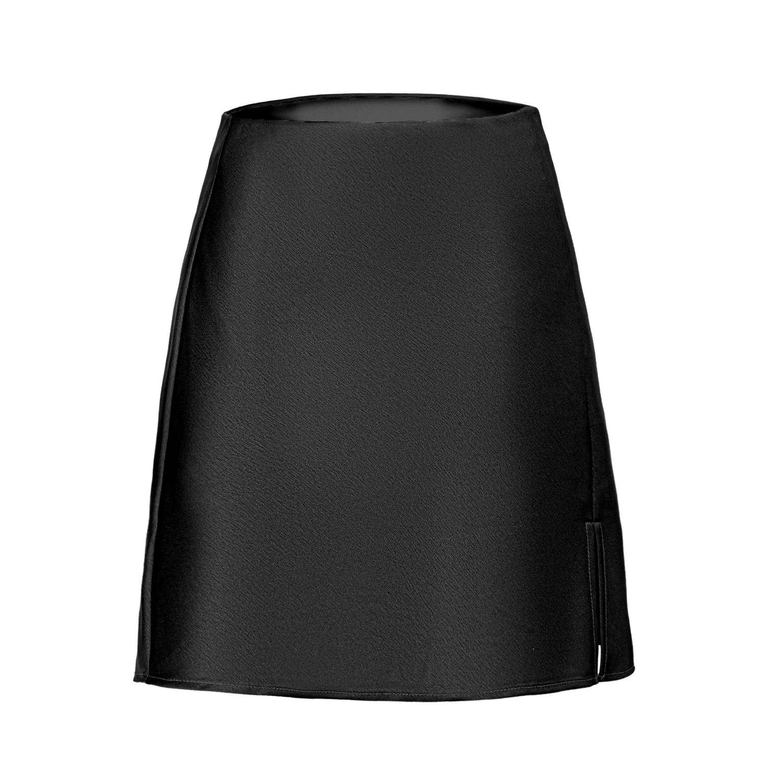 ALCEA ROSEA Women's Satin Silky Mini Skirt High Waist A-Line Short Skirts Solid Slit Front Skirts for Women