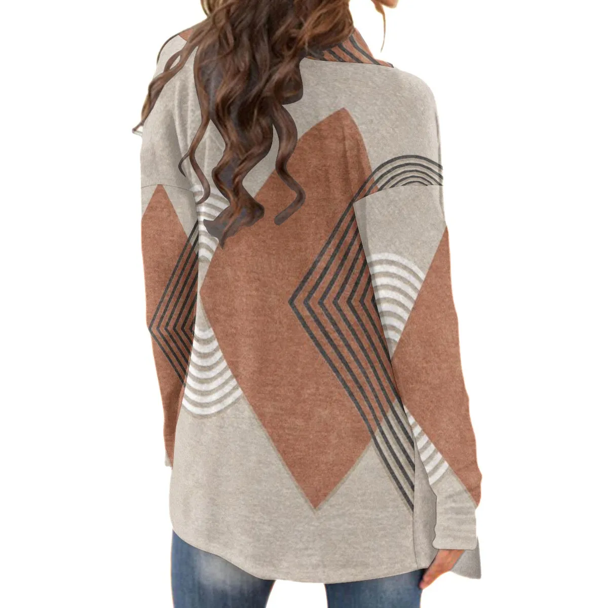 All-Over Print Women's Cardigan With Long Sleeve 192