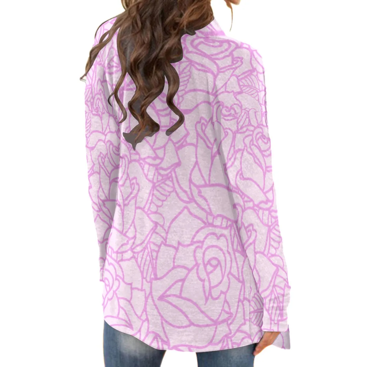 All-Over Print Women's Cardigan With Long Sleeve 193