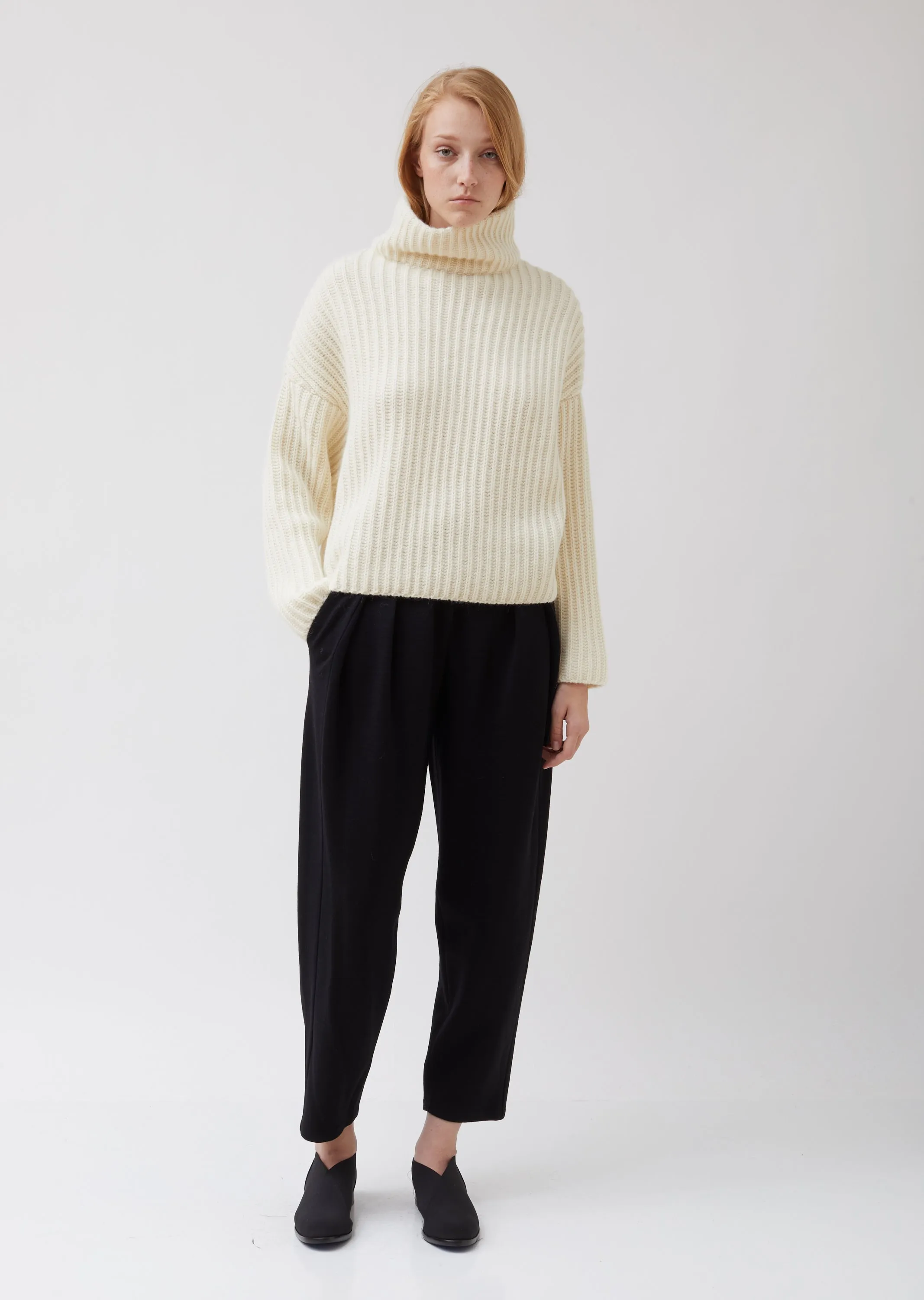 Alpaca Batwinged Turtleneck Sweater