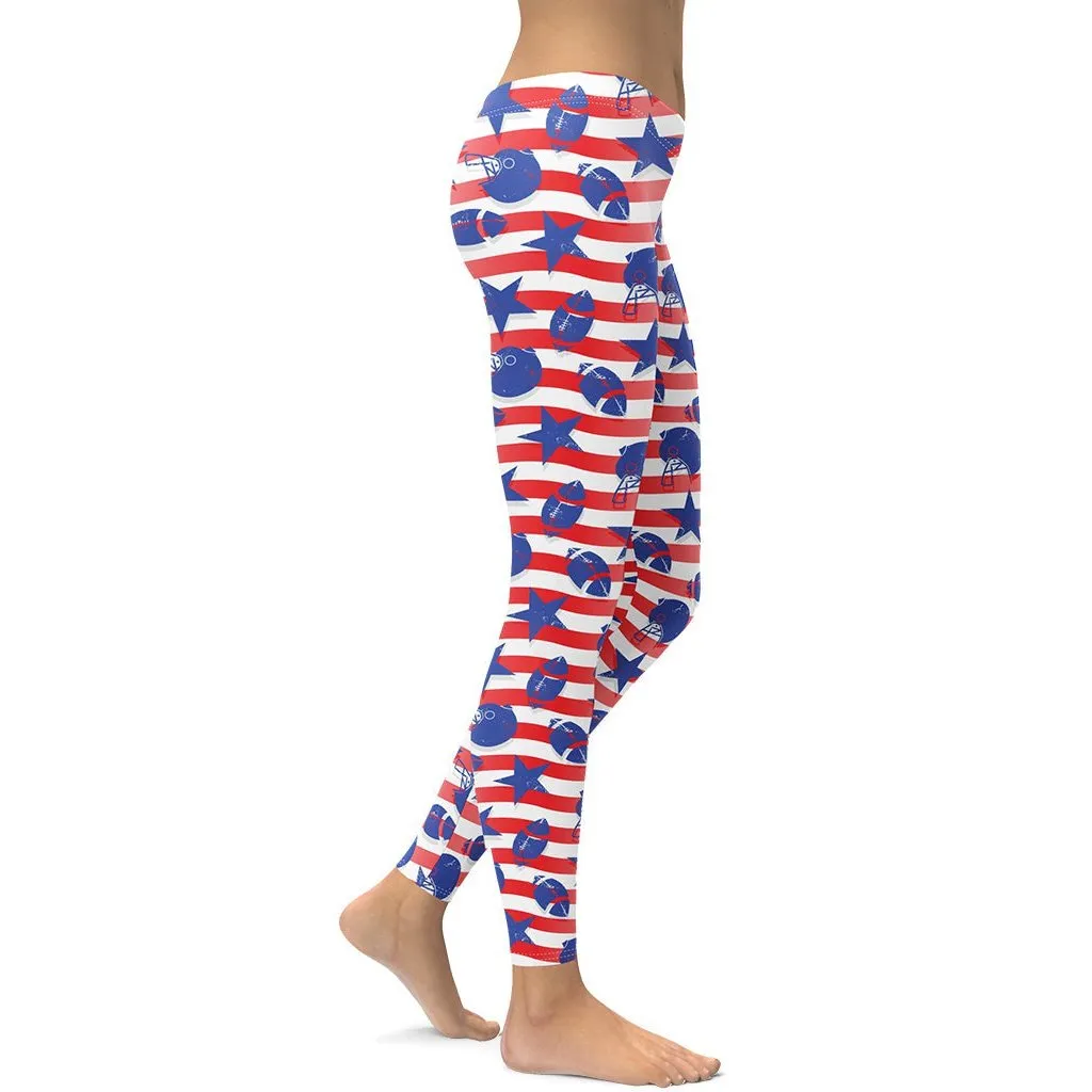 American Football Pattern Leggings