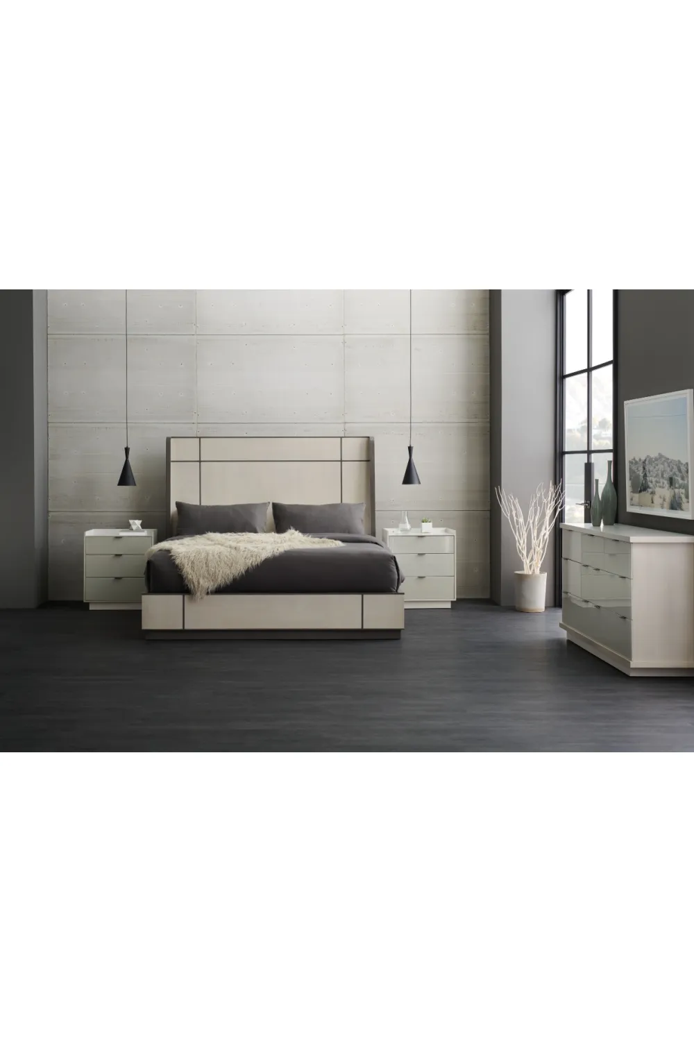 Ash Taupe Minimalist Dresser | Caracole Expressions