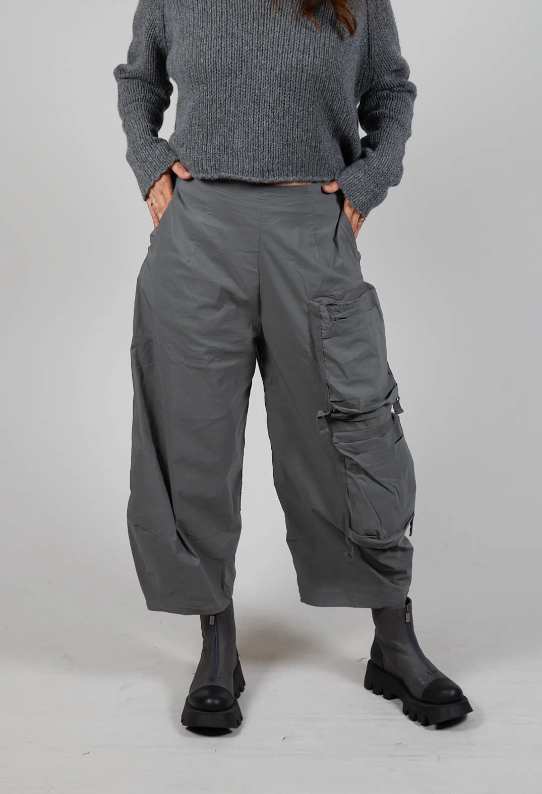 Balloon Leg Utility Trousers in Rock