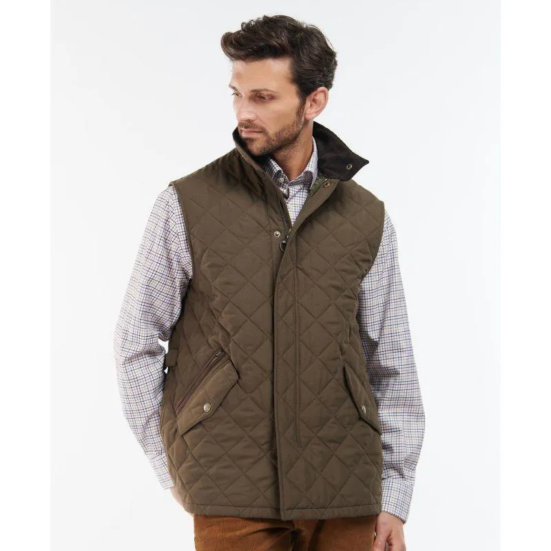 Barbour Shoveler Mens Quilted Gilet - Dark Olive