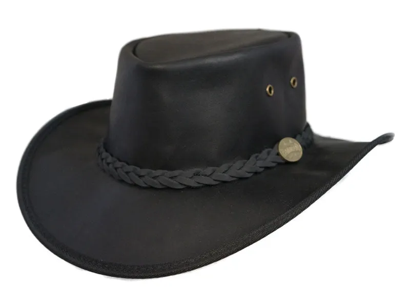 Barmah 1060 Foldaway Bronco Leather Squashy Hat