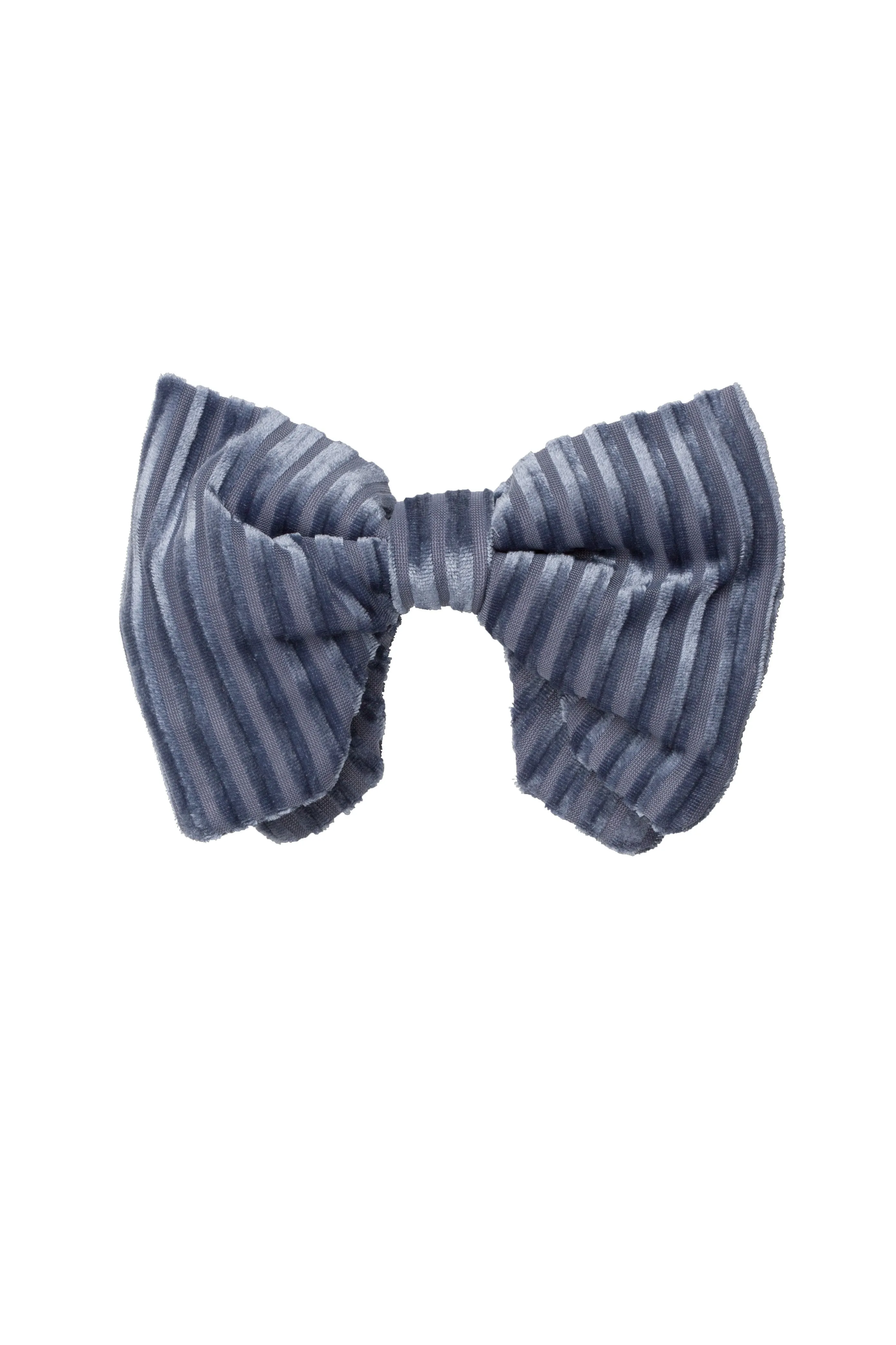 Beauty & The Beast Bowtie/Hair Clip - Blue Velvet Stripe