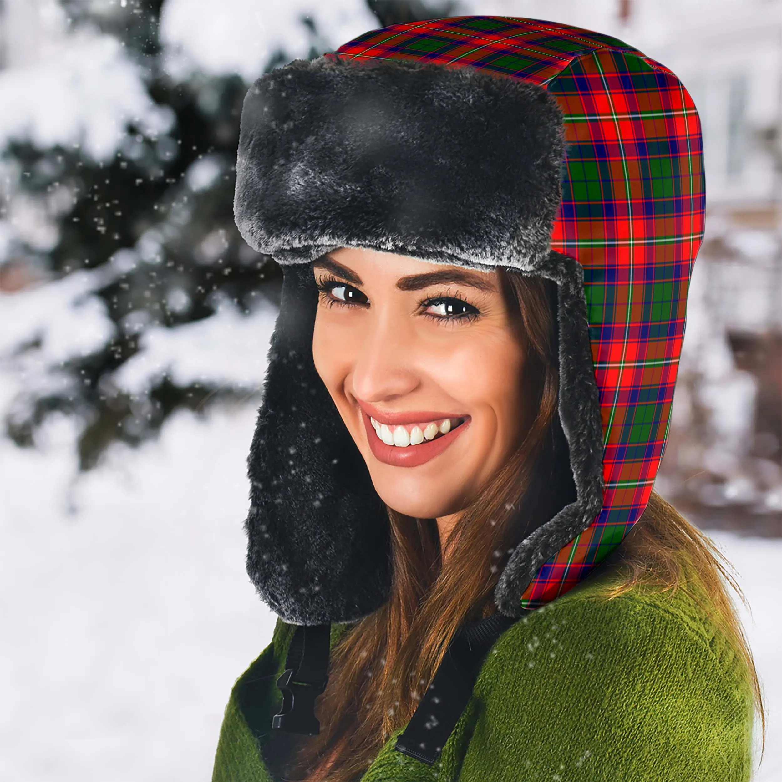 Belshes Tartan Winter Trapper Hat