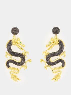 Black Dragon Earrings