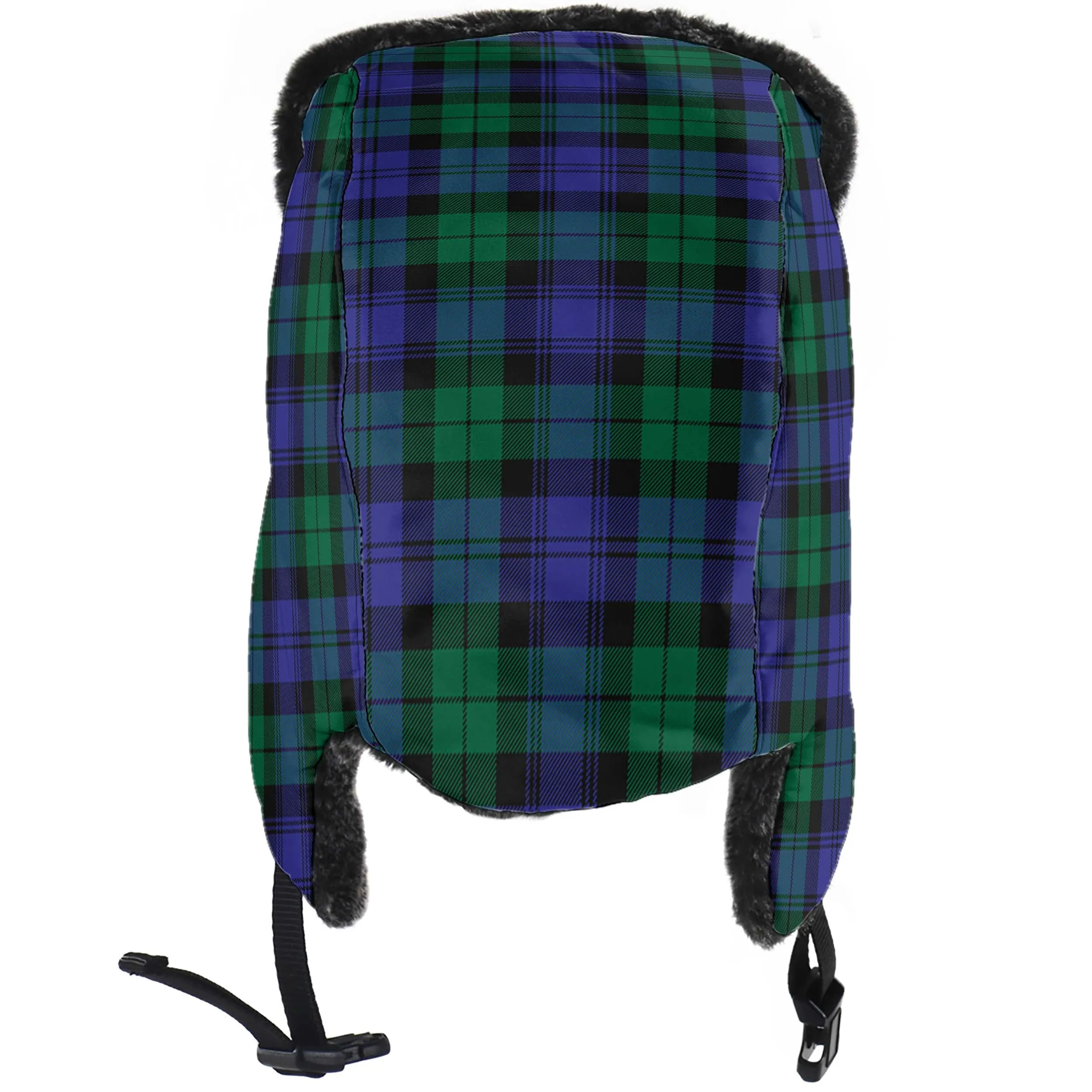 Black Watch Modern Tartan Winter Trapper Hat