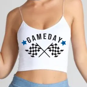 Blue Game Day Spaghetti Strap Top