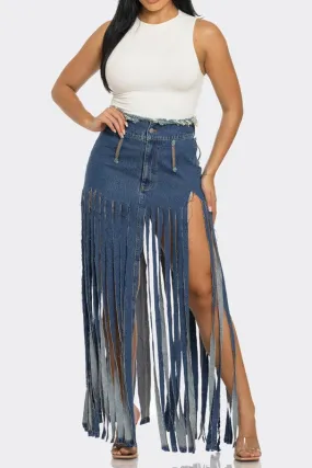 Bohemian Rhapsody Denim Skirt