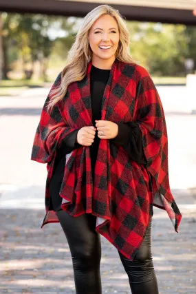 Boom Clap Cardigan, Red-Black