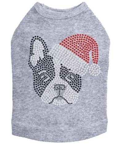 Boston Terrier with Santa Hat Dog Tank - Many Colors