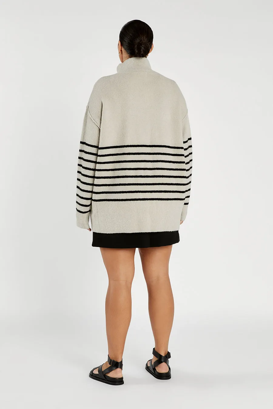 BROOKLYN STONE/BLACK STRIPE JUMPER