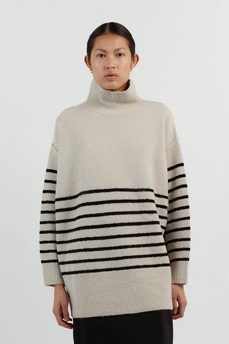 BROOKLYN STONE/BLACK STRIPE JUMPER