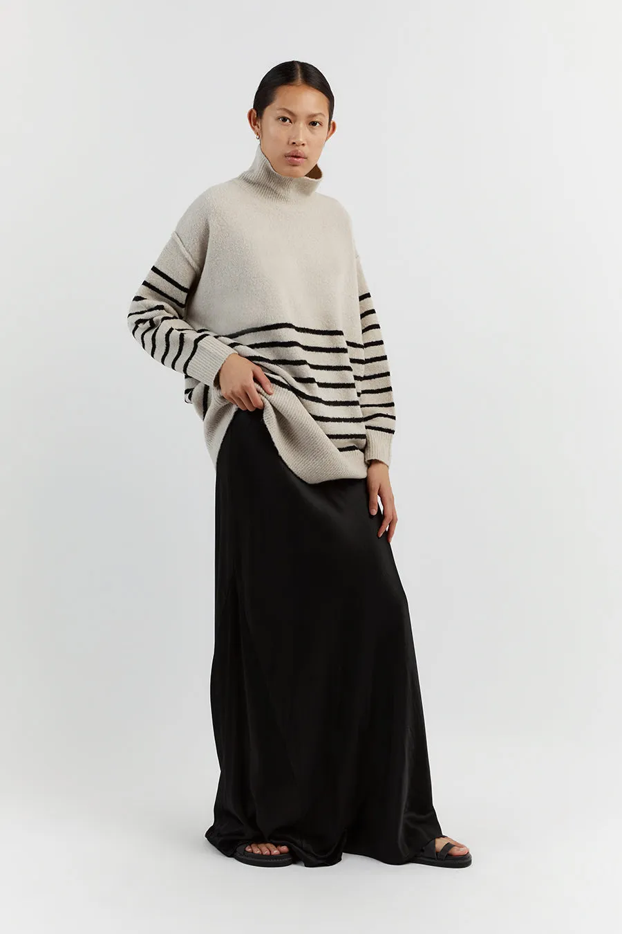 BROOKLYN STONE/BLACK STRIPE JUMPER