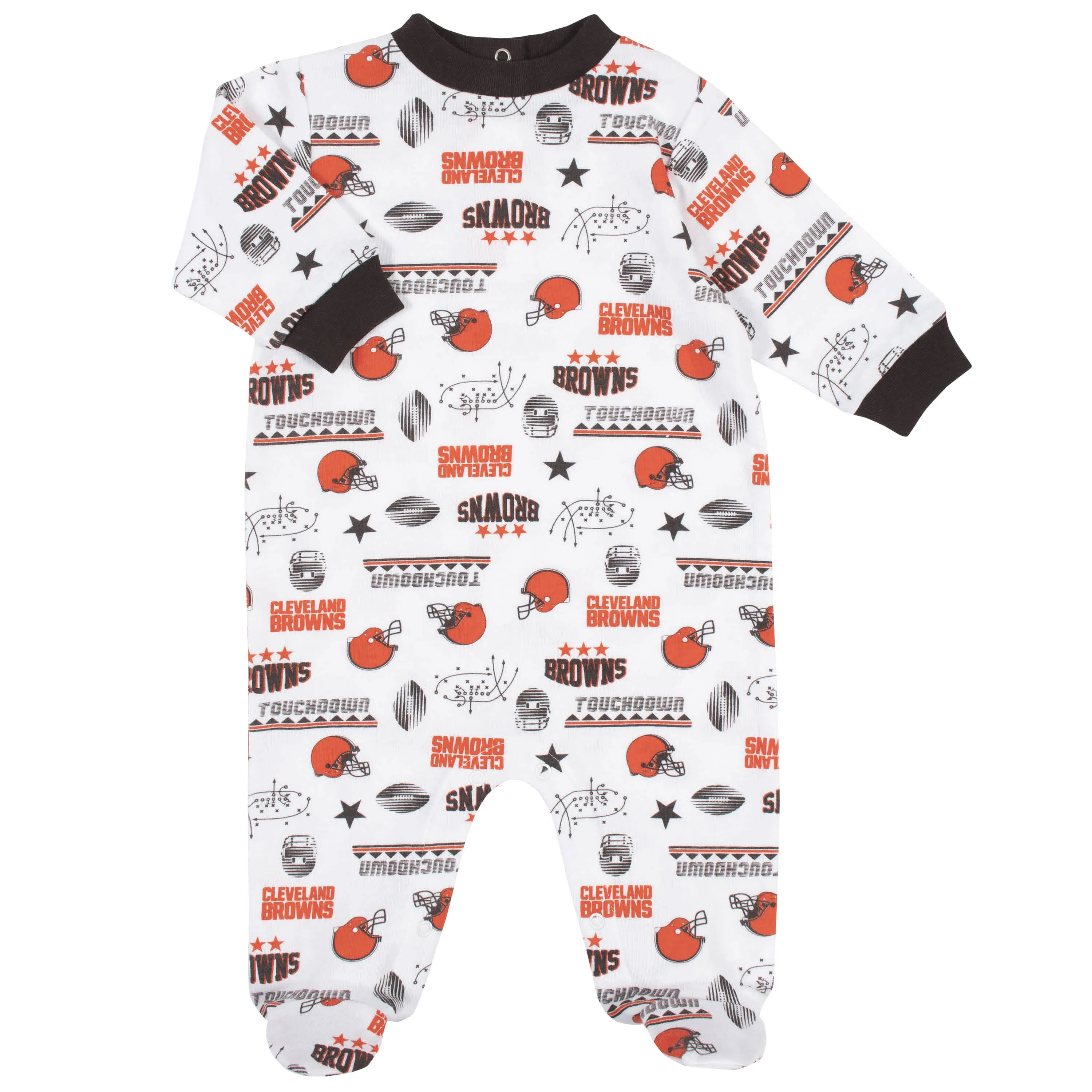 Browns Baby Boys 3-Piece Bodysuit, Sleep 'N Play, and Cap Set