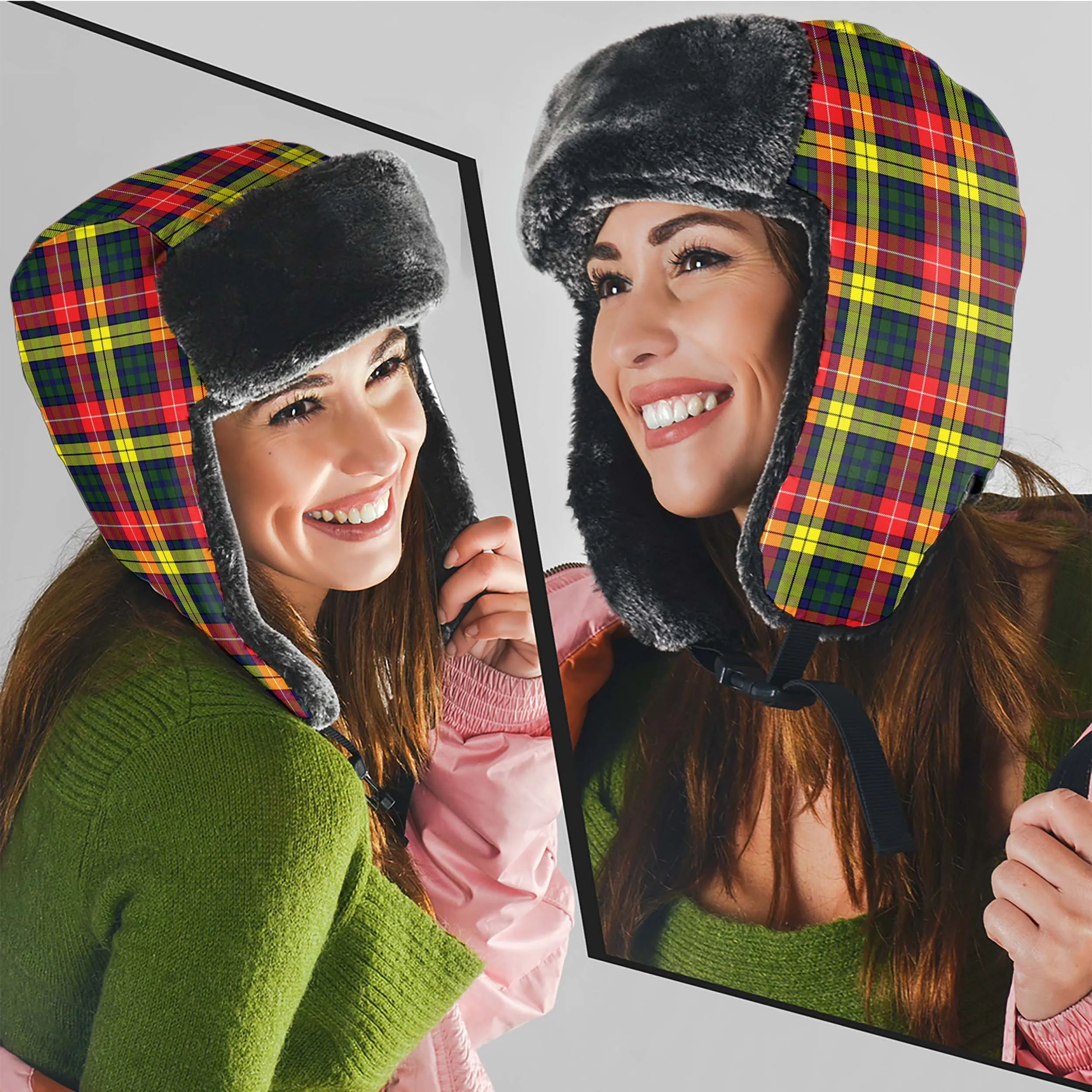 Buchanan Modern Tartan Winter Trapper Hat