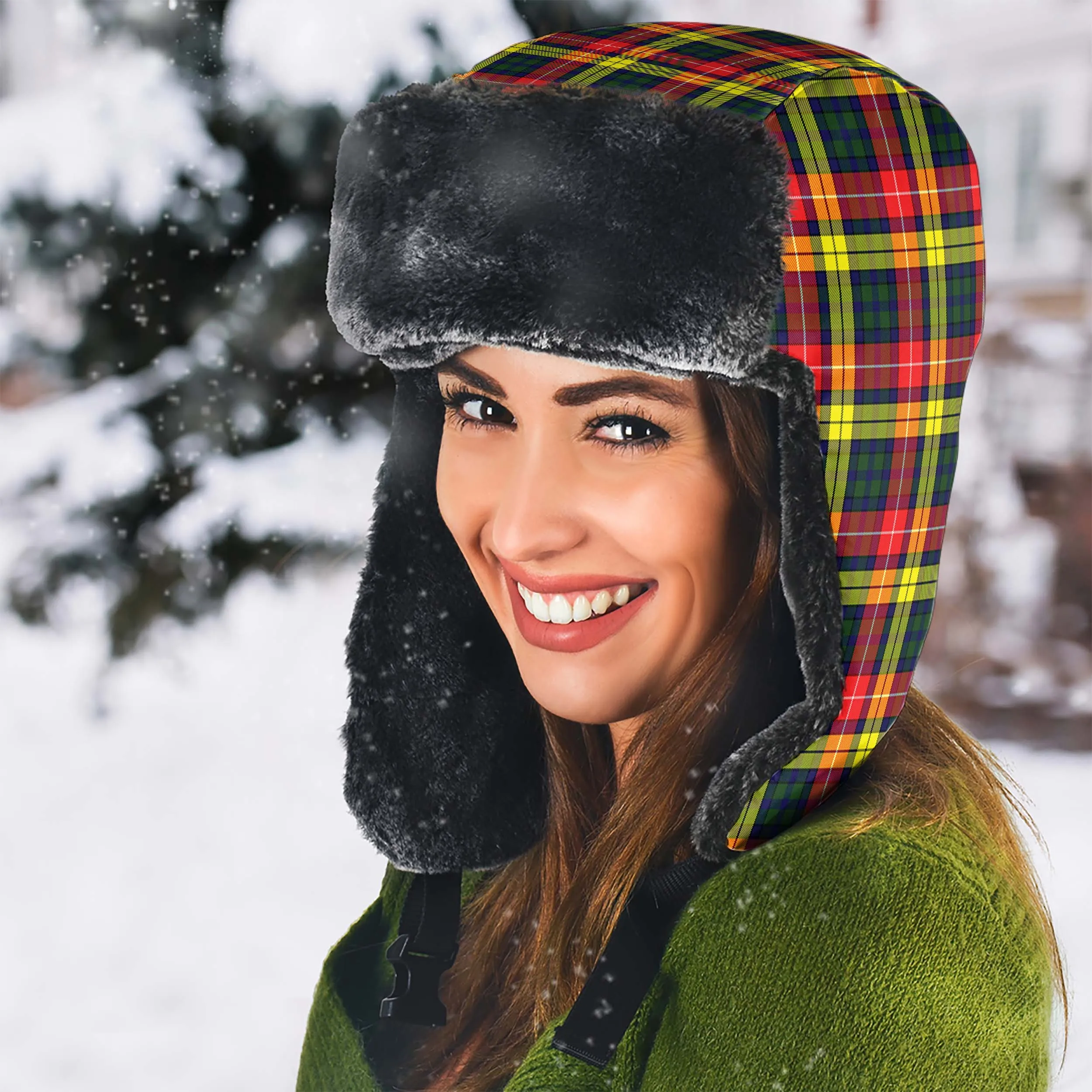 Buchanan Modern Tartan Winter Trapper Hat