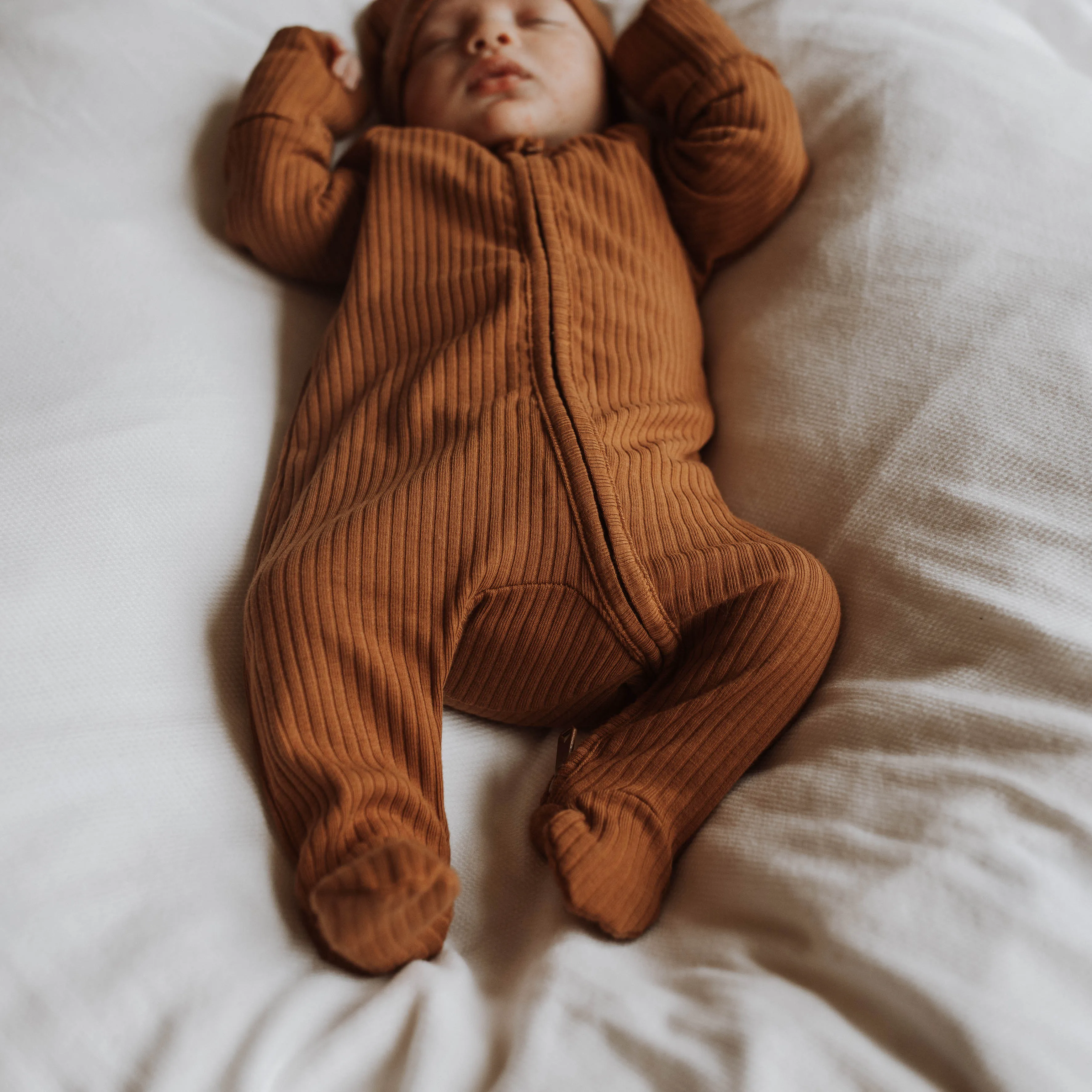 Buck & Baa ZIP ROMPER Cinnamon