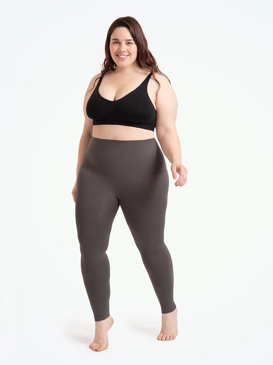 Bundle Shapermint Essentials - 1 High-Waisted Shaping Leggings   1 Seamless Mid-Waist Leggings