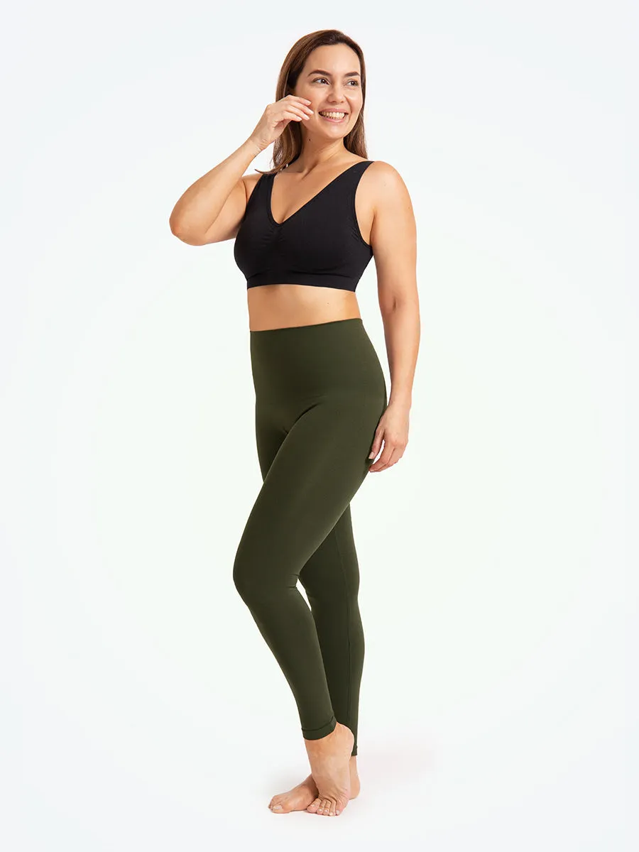 Bundle Shapermint Essentials - 1 High-Waisted Shaping Leggings   1 Seamless Mid-Waist Leggings