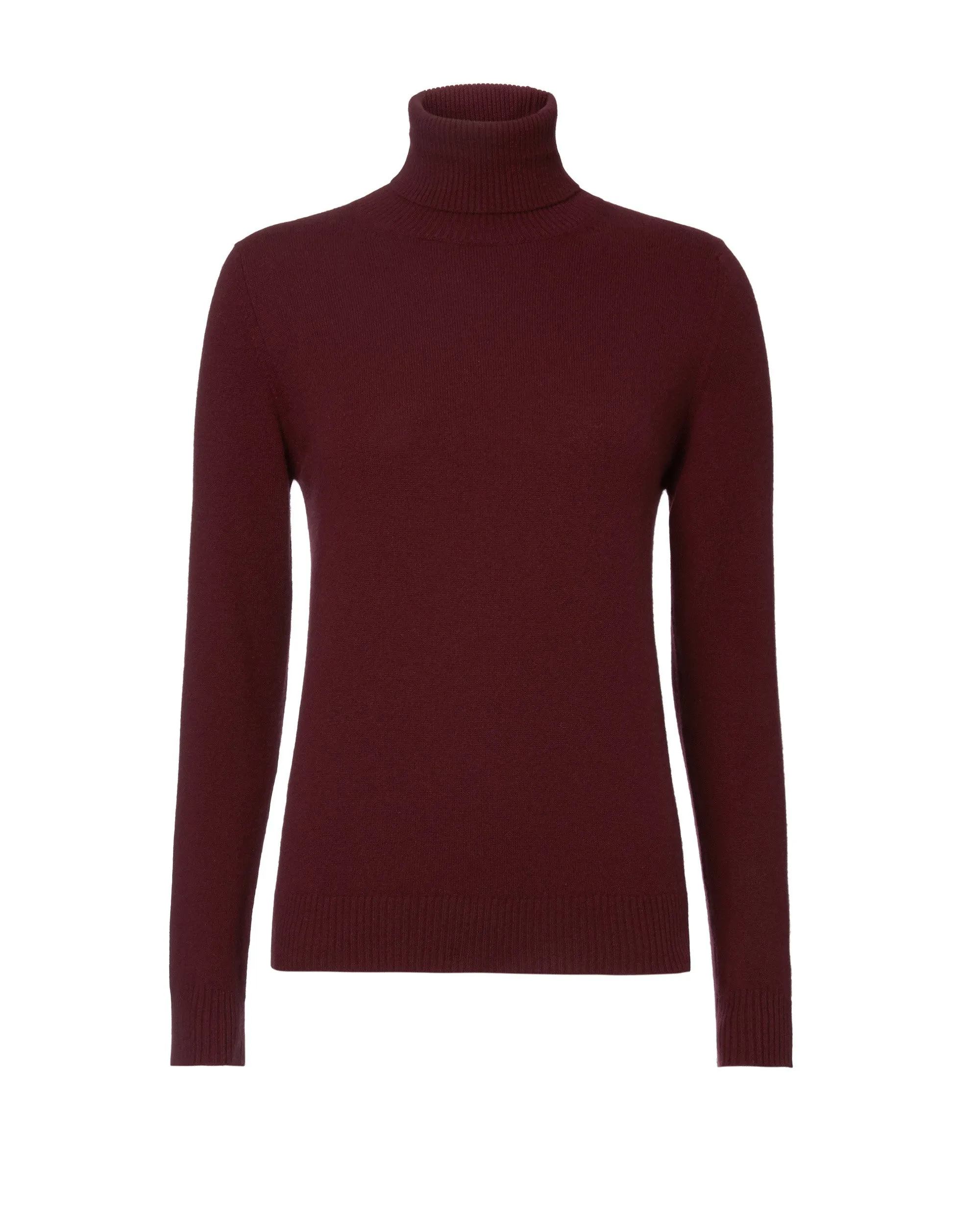 Burgundy Kid cashmere turtleneck sweater