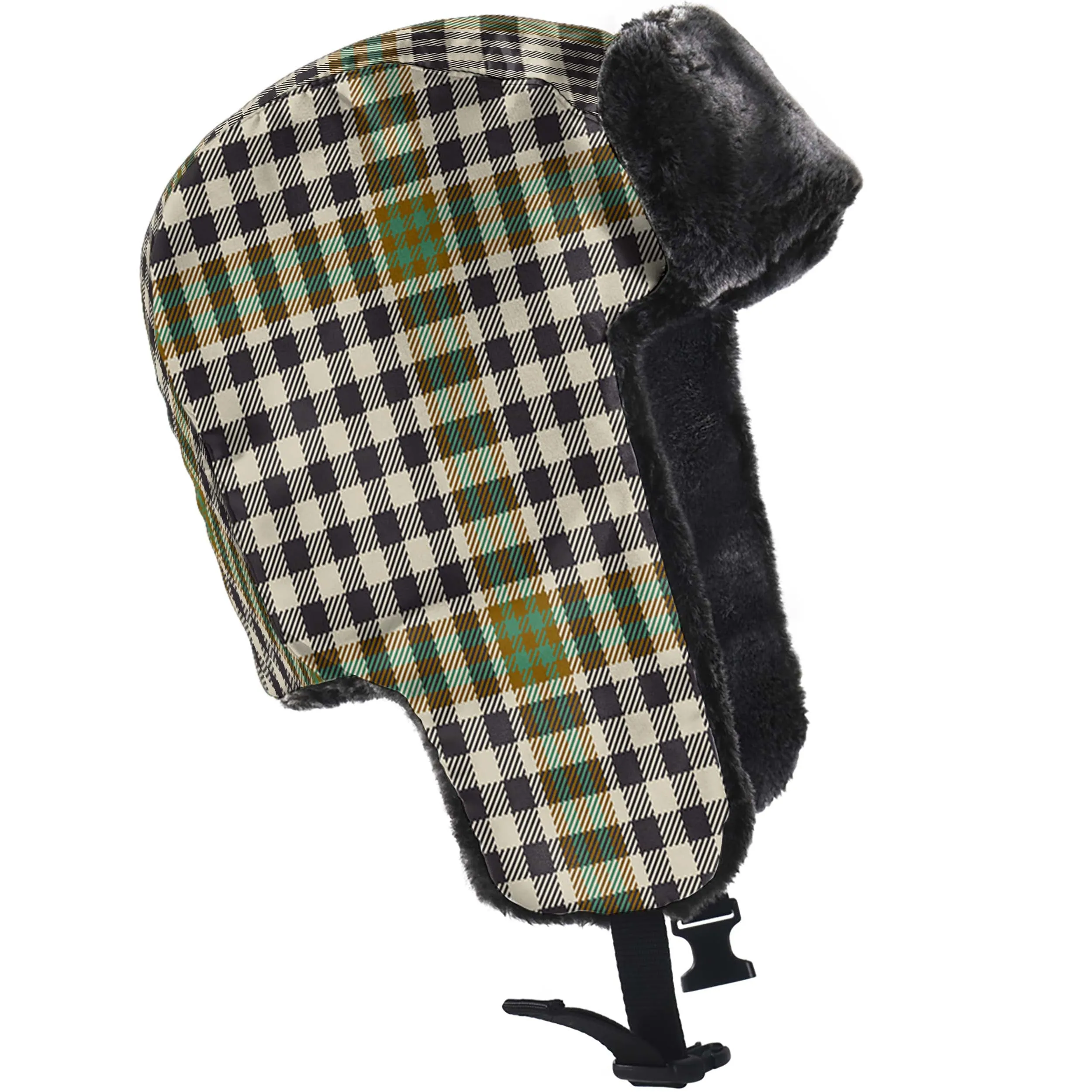 Burns Check Tartan Winter Trapper Hat