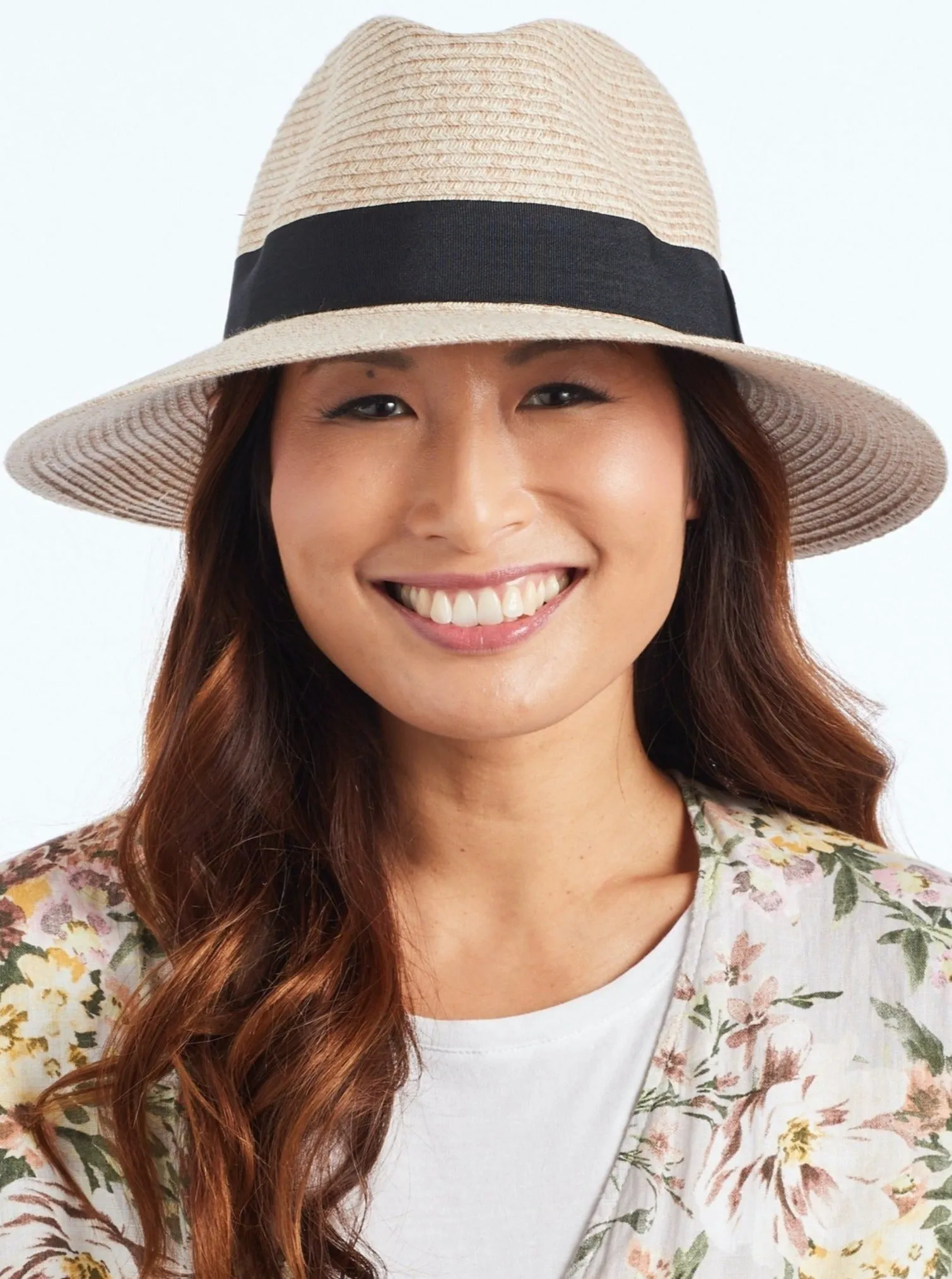 Cancer Council Cafe Flexibraid Fedora Unisex - Natural