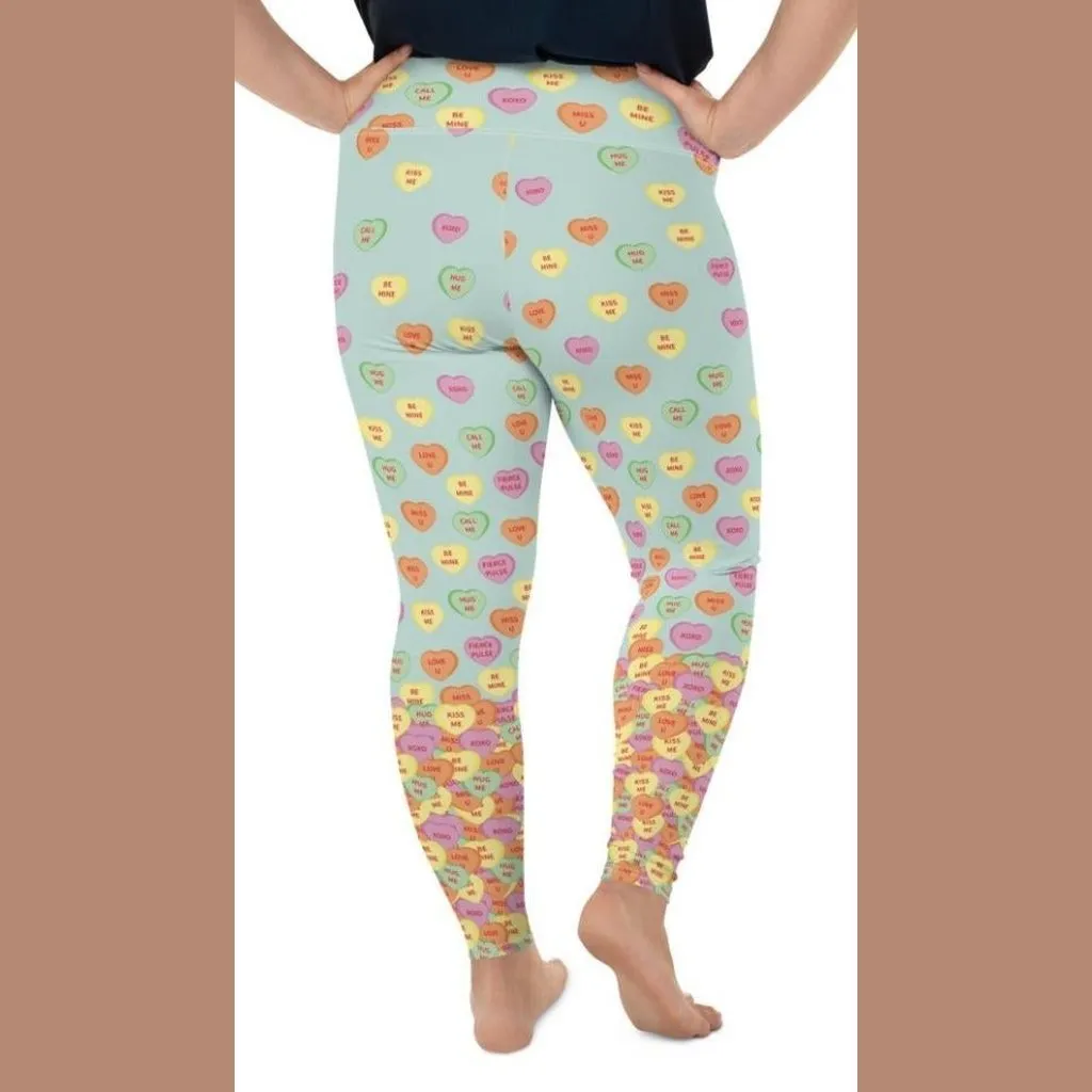 Candy Hearts Plus Size Leggings