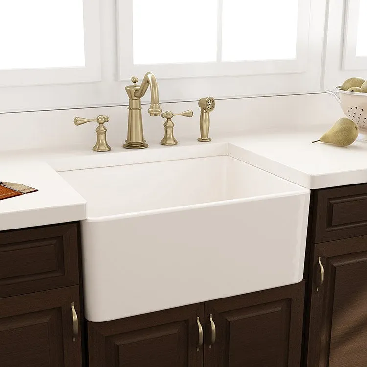 Cape 24" Single Bowl Fireclay Farmhouse Kitchen Sink