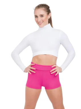 CAPEZIO TB107 TURTLENECK LONG SLEEVE CROP TOP