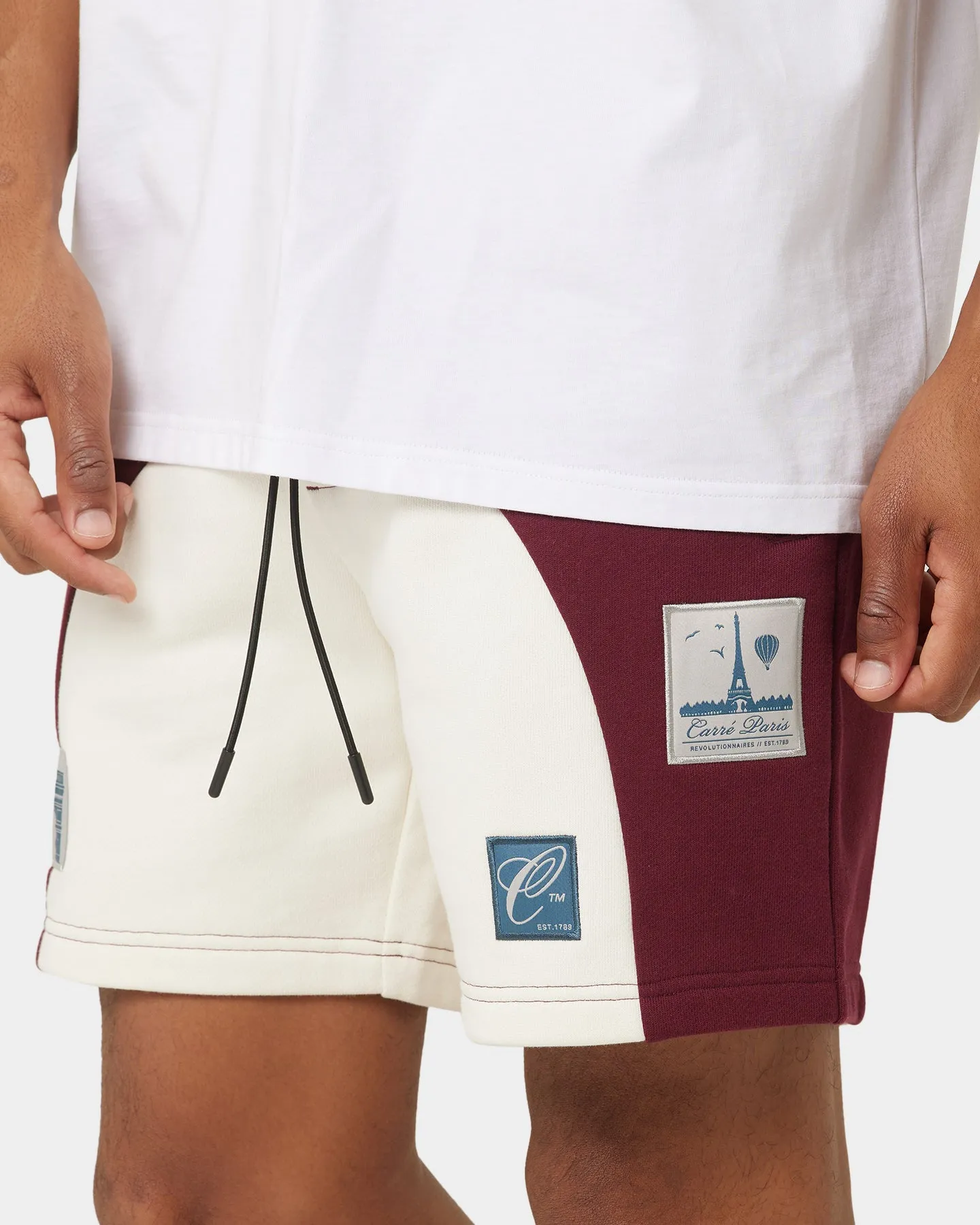 Carre Avant Panel Shorts Maroon