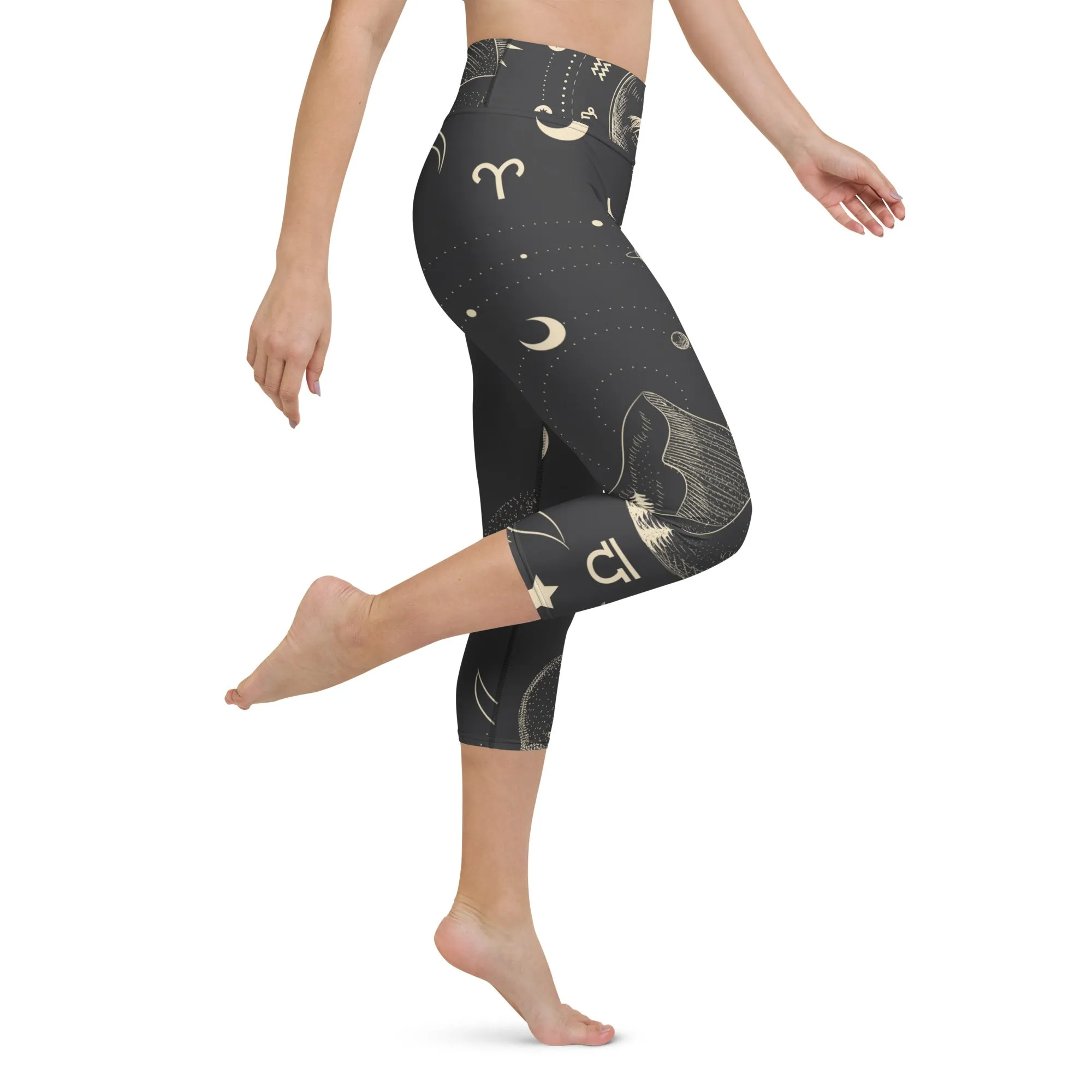 Celestial Yoga Capri Leggings | Fitness Capri Leggings lioness-love