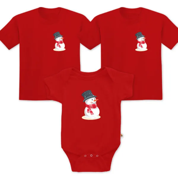 Christmas Cute Snowman Family Set